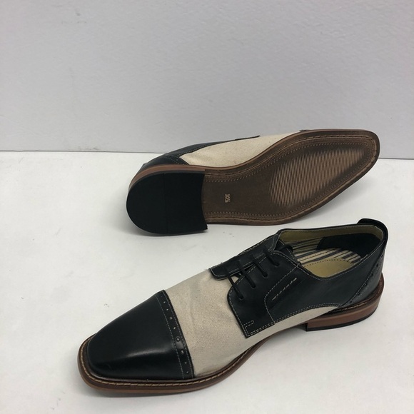 Giorgio Brutini shoe leather/canvas oxford SZ 10.5 - Picture 4 of 5